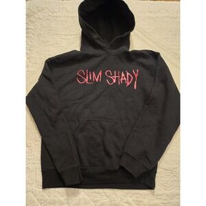 Eminem Slim Shady Hoodie Mens S Black Pullover Rap Hip Hop Streetwear Sweatshirt